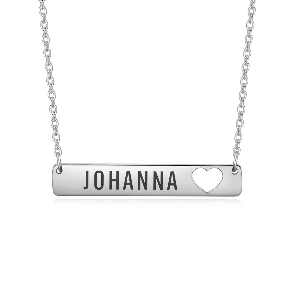 AMORA NECKLACE - PERSONLIGT GRAVERAT HALSBAND (SILVER)
